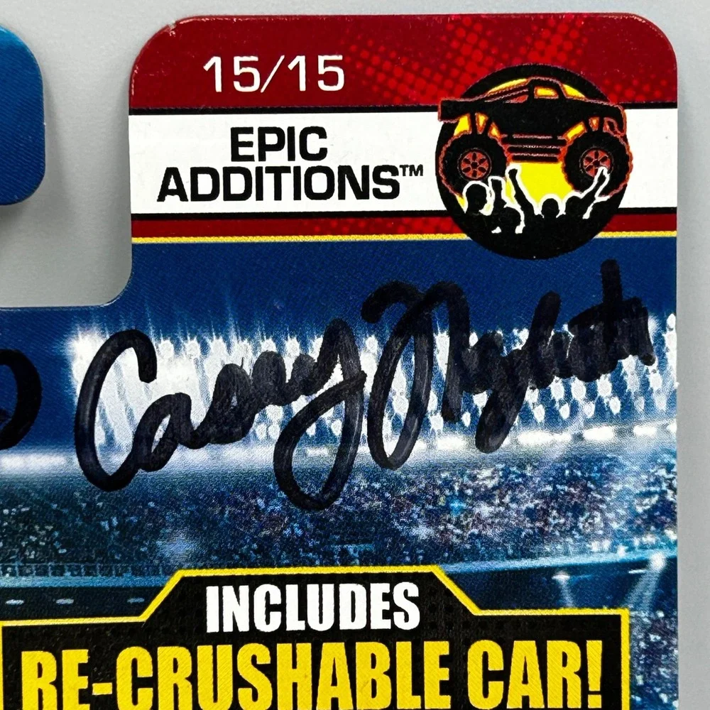 Hot Wheels Monster Jam Overkill Evolution Blue Rene Casey Autograph Storage Wars